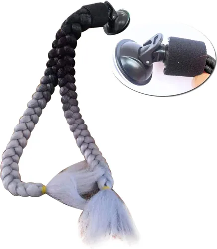 Vista 9 de Casco de coleta de motocicleta, casco de bicicleta, trenzas de pelo utilizado para cualquier casco/diseño reutilizable de 24 pulgadas, 2 piezas