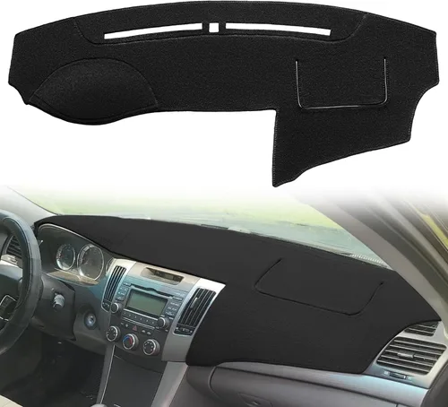 Vista 12 de Cubierta de tablero para Hyundai Sonata 2006 2007 2008 (negro) F168 Fcovergurus - Protector de alfombra con sensor de luz, protector de alfombra