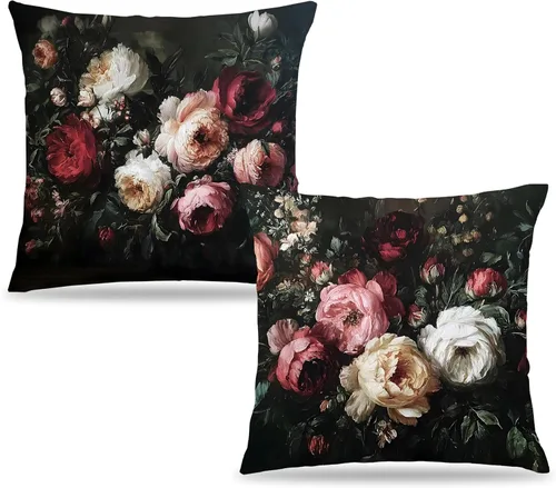 Vista 46 de Fundas de Almohada Gótica de Polilla y Mariposa 18x18, Fundas de Almohada Celestial de Luna de Academia Oscura para Sofá, Decoración Gótica