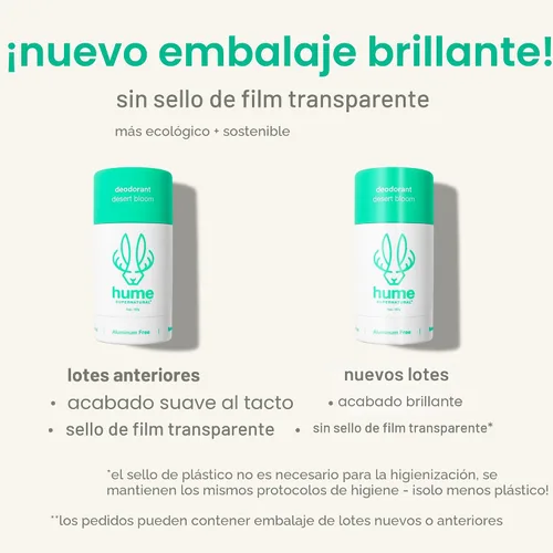 Vista 2 de Hume Supernatural Desodorante sin aluminio Roll On para mujeres y hombres, seguro para pieles sensibles, probiótico y a base de plantas, absorbe