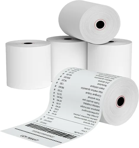 Vista 15 de Jayard Rollos de papel térmico de 2-1/4 pulgadas x 85 pies para tarjetas de crédito, rollos de papel térmico de 2.25 x 85 pies, rollos de caja