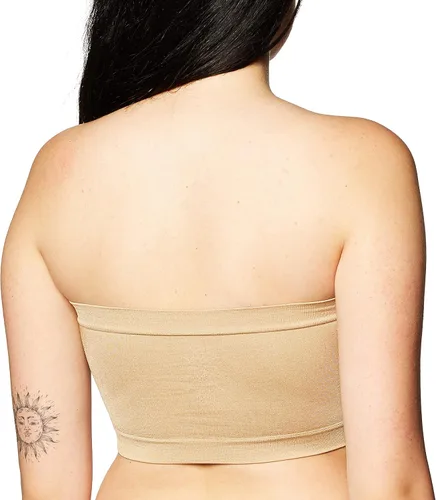 Vista 3 de Rhonda Shear Angle - Brasier bandeau sin costuras con aros de ángel para mujer