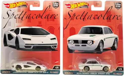 Vista 2 de Hot Wheels Car Culture 2023 Spettacolare Series - Paquete completo de 5 unidades (FPY86‑959B) Alfa Romeo Giulia GTA, 155 V6 Ti, Lancia Stratos