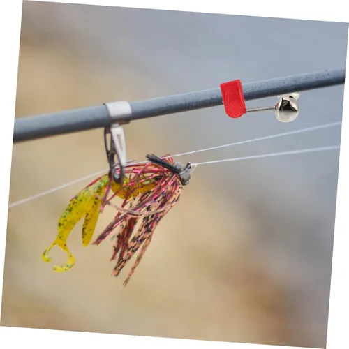 Vista 6 de Campanas de alerta de pesca portátil, alarma de mordedura de pesca, 50 unids campana de alarma de pesca de metal ordinario poste rocoso doble alerta