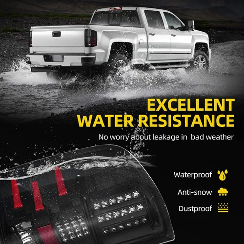 Vista 4 de DWVO Conjunto de luz trasera LED compatible con Chevy Silverado 1500/07-10 Silverado 2500 HD y 3500 HD