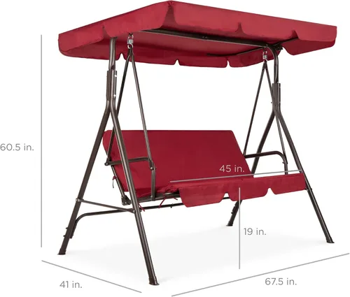 Vista 7 de Best Choice Products - Columpio para colgar en el exterior para 2 personas