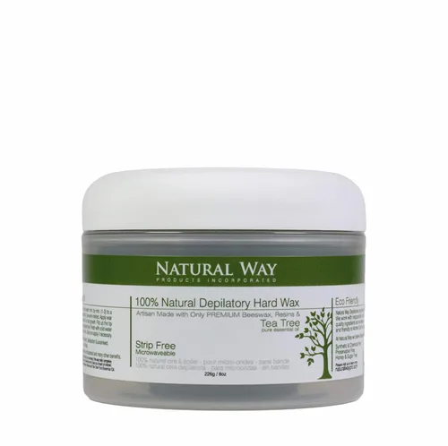 Vista 4 de Natural Way Cera dura: Depilación facial y corporal Barra facial con fórmula de árbol de té, para piel normal a grasa