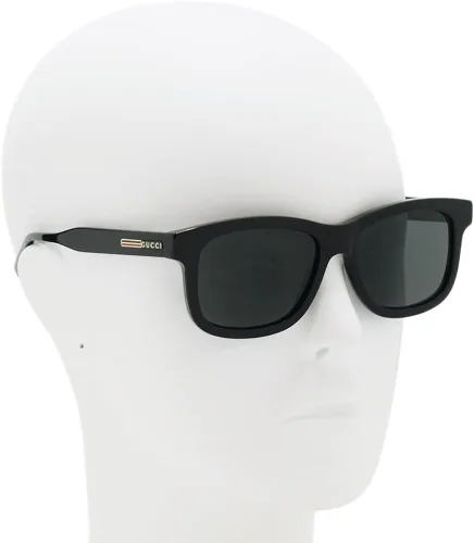 Vista 5 de Gucci GG 0824S 005 - Lentes de sol rectangulares de plástico negro lente gris negro gris negro