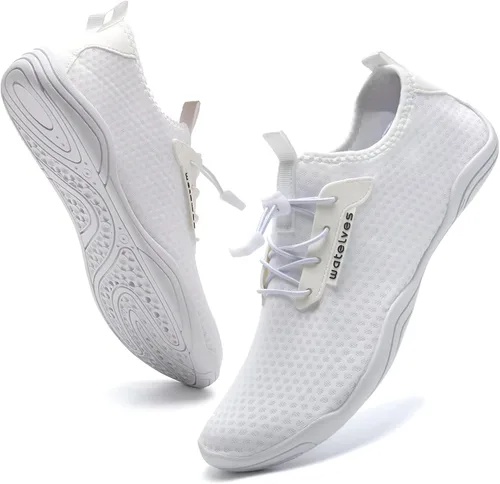 Vista 5 de WateLves Zapatos de agua para hombre y mujer, zapatos de natación de secado rápido, calcetines acuáticos para piscina, surf, yoga, aeróbicos