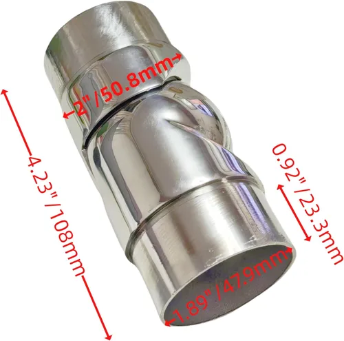 Vista 5 de Accesorios de conexión de pasamanos de acero inoxidable, codos ajustables de 90-210 grados, adecuado para tubos redondos de 2 pulgadas, conectores