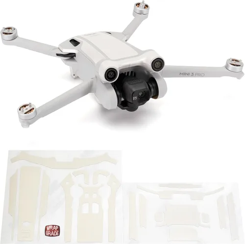 Vista 6 de WRAPGRADE Pegatinas de piel compatibles con DJI Mini 3 Pro Color de acento (verde militar)