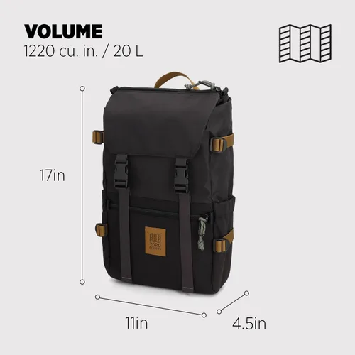 Vista 21 de Topo Designs Rover Pack Clásico, asfalto/negro, Tamaño único, Rover Pack Clásico