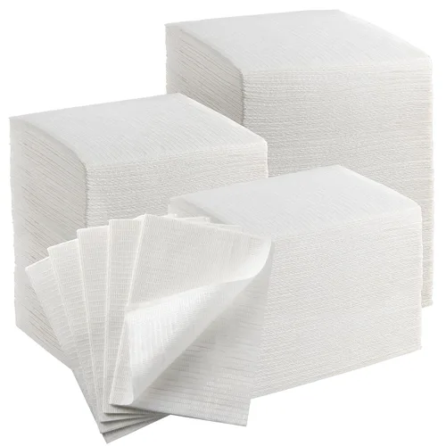 Vista 24 de JMU Baberos dentales negros, baberos dentales desechables de 3 capas, baberos para tatuajes impermeables para clínica dental, tienda de tatuajes