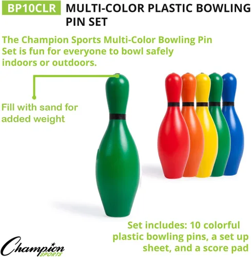 Vista 5 de Champion SportsWeighted Foam Bowling Pin Set