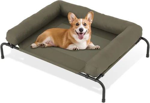 Vista 12 de Athena Collection Cama elevada para perros para exteriores con cojines extraíbles, cuna elevada de 48 pulgadas, lavable con marco de metal, patas