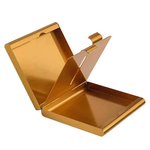 Vista 6 de VOVCIG Estuche de cigarrillos, soporte de metal para 20 cigarrillos King regular y delgado, caja de cigarrillos para hombres y mujeres (negro)