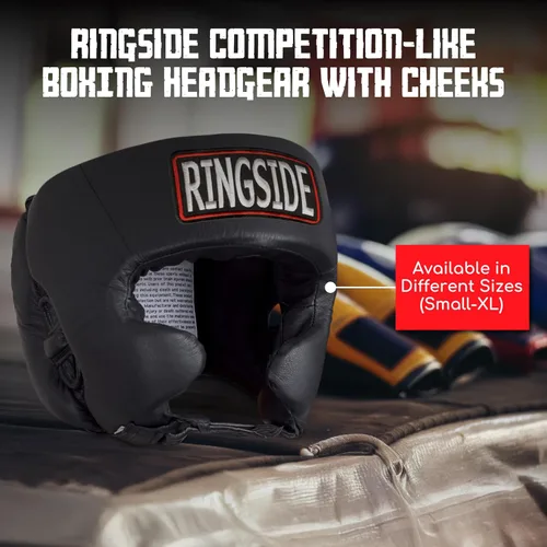 Vista 3 de Ringside, Muay Thai, MMA, casco con protección para enfrentamiento de boxeo con laterales