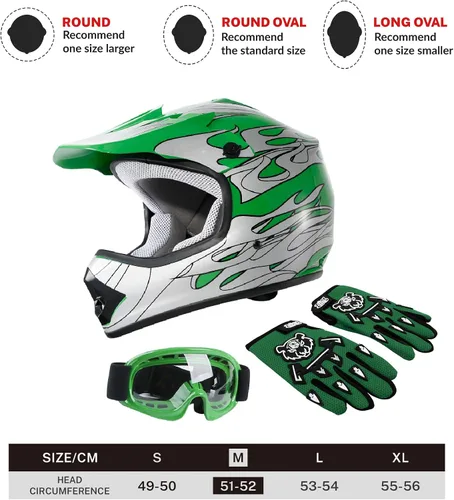 Vista 22 de SLMOTO - Casco DOT para niños y jóvenes, casco de motocross para todoterreno y calle, casco de motocicleta, casco de bicicleta de tierra, motocross