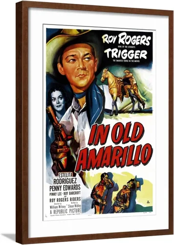 Vista 12 de ART Wall Art Print IN OLD AMARILLO, US poster, from left: Estelita Rodriguez, Roy Rogers, 1951 on White Frame, 16" x 22