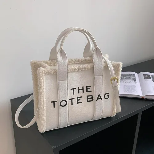 Vista 7 de The Tote Bag for Women, CanvasLeather Tote Purse Crossbody Bags with Zipper Sturdy HandBag for School, Travel