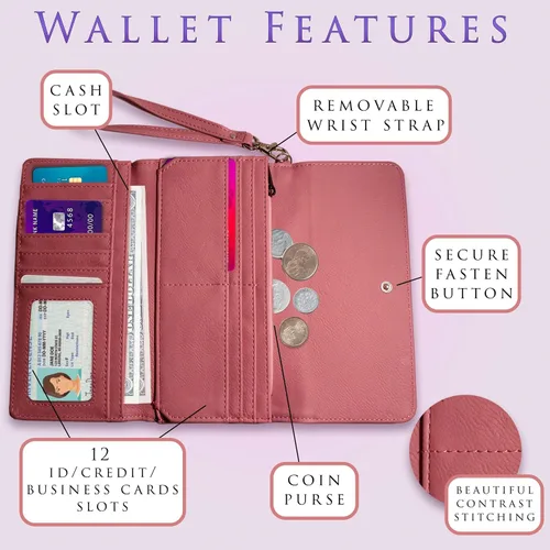 Vista 2 de Cartera de mano personalizada para mujer con correa extraíble