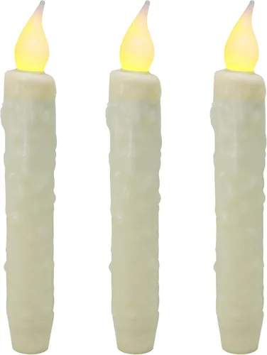 Vista 28 de CVHOMEDECO. Velas de cera real sumergidas a mano, funciona con pilas, temporizador, velas cónicas sin llama primitivas del país, 6-3/4 pulgadas