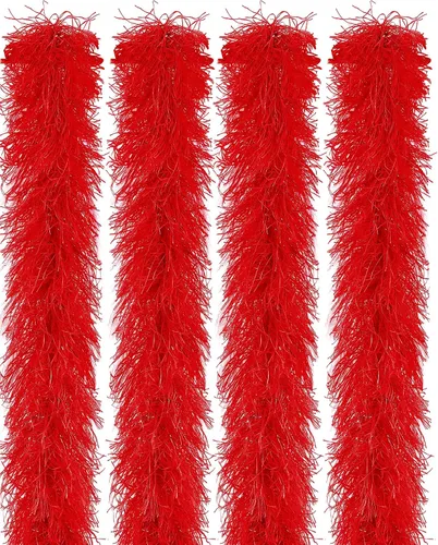 Vista 13 de Jexine Boas de plumas artificiales en masa, boas esponjosas para decoración de disfraces de boda, vestidos, suministros para fiestas de té