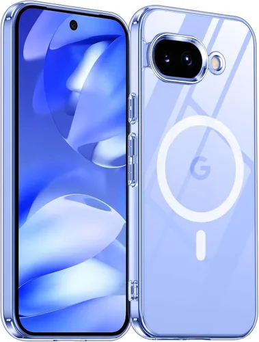 Vista 22 de SPIDERCASE Funda magnética para Google Pixel 9A, protección contra caídas de grado militar, delgada, translúcida, mate, a prueba de golpes
