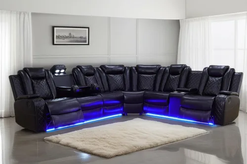 Vista 12 de A Ainehome Juego de sofá modular reclinable eléctrico con luz LED, sofás seccionales de cuero, juegos de muebles de sala de estar, juegos de sofá