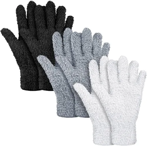 Vista 27 de Patelai 12 pares de guantes de microfibra para plantas y hojas, talla S Colores surtidos