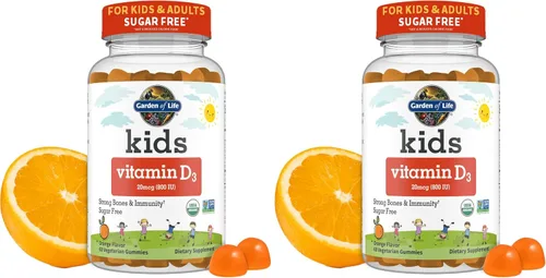 Vista 7 de Garden of Life Gomitas orgánicas de vitamina D3 para niños con 800 UI (100% valor diario) para huesos fuertes, dientes, cerebro e inmunidad – Sin