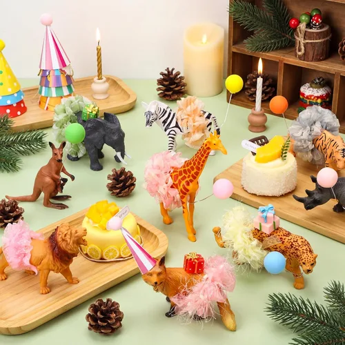 Vista 4 de Novabright 82 piezas de decoración de tartas de animales para fiesta