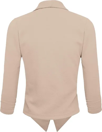 Vista 3 de Hybrid & Company - Chaqueta casual de trabajo o oficina con parte delantera abierta y hombreras extraíbles, hecha en los Estados Unidos, para mujer