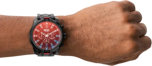 Vista 4 de Diesel Reloj de cuarzo cronógrafo de acero inoxidable dividido para hombre