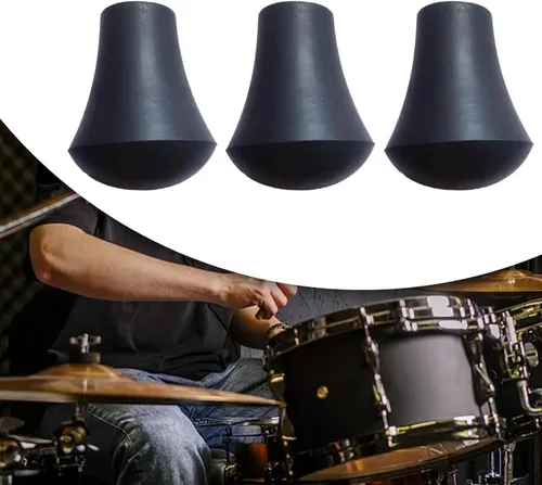 Vista 9 de Vaveren Soporte antideslizante para patas de tambor, 3 unidades, punta de percusión profesional, accesorios de percusión para tambor, piezas