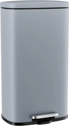 Vista 13 de Arlopu Cubo de basura de acero inoxidable de 8/13.2 galones, cubo de basura de cierre suave con cubo interior de plástico extraíble, a prueba