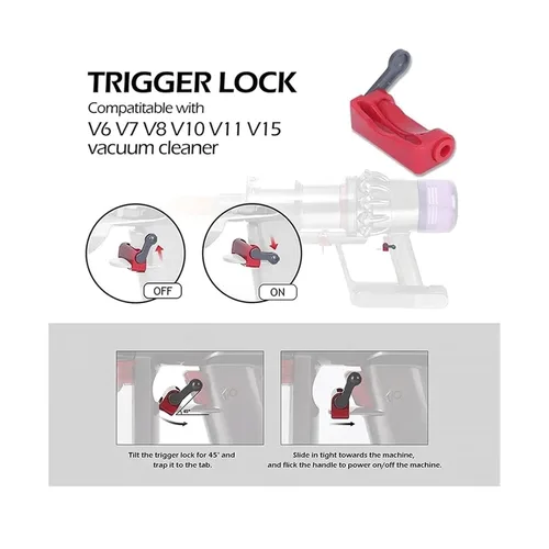 Vista 5 de Conjunto de interruptor de gatillo/reemplazo de botón compatible con aspiradoras Dyson V15/V11/SV15 tipo batería con clic
