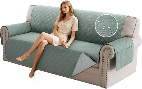 Vista 11 de PrinceDeco Funda para Silla y Sofá Impermeable Funda de Sillón Sofá Antideslizante Funda de Sofá Protector de Muebles con Correas Elásticas