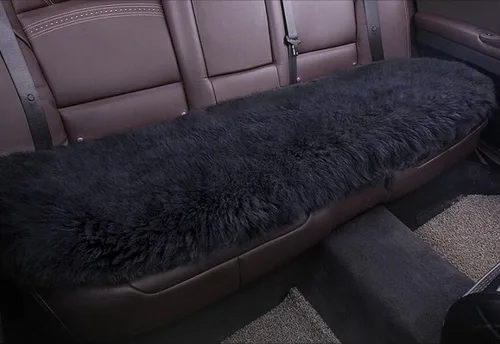 Vista 18 de Calor Invernal: Funda Universal de Asiento de Piel de Oveja - Lana Natural, para Autos, Camiones, SUV y Furgonetas - Acompañante de Conducción