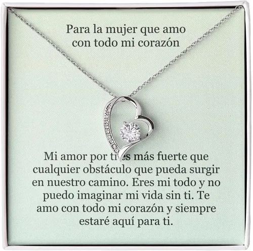 Vista 2 de Collar Amor por Siempre - for Ever Love- para la Mujer que amo con todo mi corazón