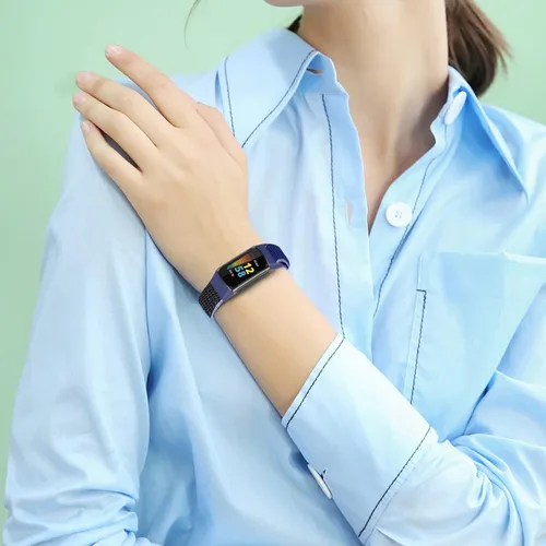 Vista 6 de Compatible con Fitbit Charge 5 bandas para mujeres y hombres, correa deportiva de nailon suave y transpirable con velcro para Fitbit Charge 5