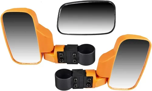 Vista 10 de NICHE Combo de espejo retrovisor negro Breakaway para Offroad UTV barra de jaula enrollable de 1.75 pulgadas