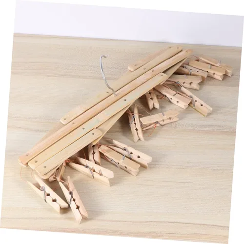 Vista 8 de Zerodeko Estante de secado de ropa multiclip para calcetines, ahorrador de espacio, 16 clavijas, ganchos giratorios para montaje en pared