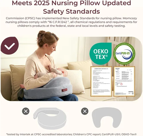 Vista 2 de Momcozy Almohada de lactancia y máquina de sonido para bebés