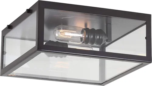 Vista 12 de JONATHAN Y Lámpara de techo cromada de 8 pulgadas para baño, cocina, pasillo, entrada, pantalla de vidrio transparente, 1 bombilla LED Cromo