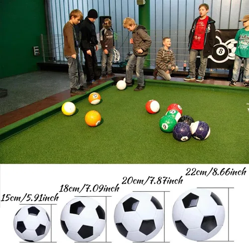 Vista 7 de Juego de 16 pelotas inflables de billar de cuero para billar, juego deportivo para adultos para habitaciones de patio trasero, interiores