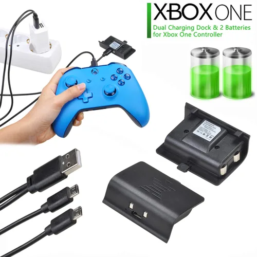 Vista 3 de PowerTrust Rechargeable Battery Compatible with Xbox One Controller Battery with 2 in 1 Micro USB Cable and Charge Kit for Xbox OneOne SOne XElite