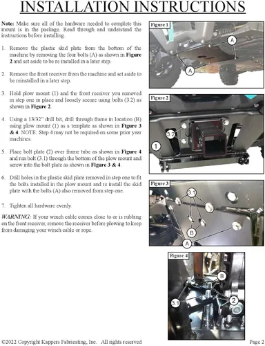 Vista 2 de KFI Products CF-Moto Uforce 1000 19-22 UTV Soportes de arado 106050
