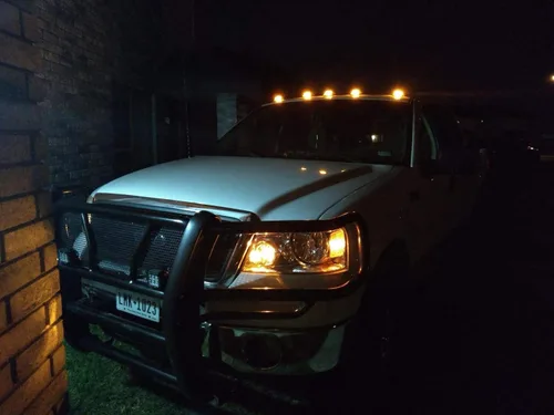 Vista 5 de iJDMTOY 5 luces LED ámbar para techo de cabina compatibles con camiones SUV 4x4 (lámparas de lente transparente)