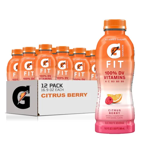 Vista 11 de Gatorade Fit - Bebida con electrolitos, hidratación real saludable, mango tropical, botellas de 16.9 onzas (paquete de 12)